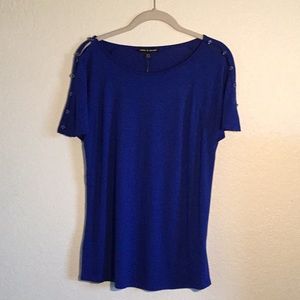 Cable & Gauge Short Sleeve Cold Shoulder Size M